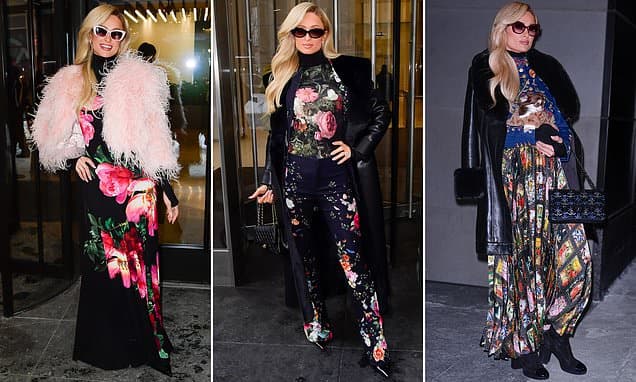 Paris Hilton's Floral Fashion Frenzy in NYC