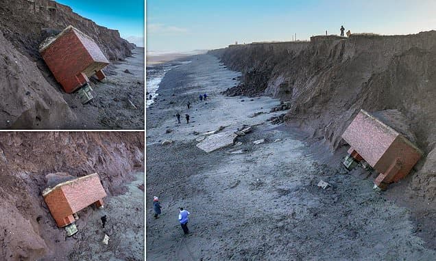 Cold War Bunker Tumbles into Sea After 70 Years