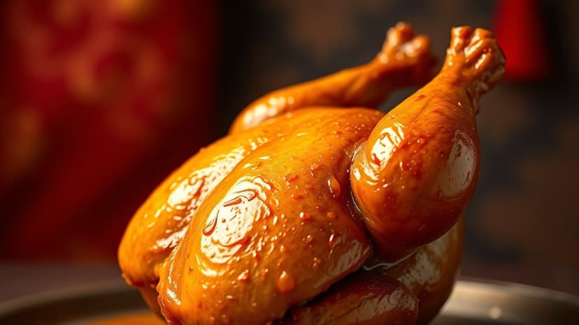 Distant Chicken Lands on School Plates