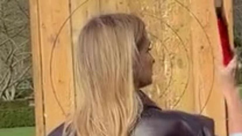 Millie Mackintosh Embraces New Beginnings with Axe Throwing